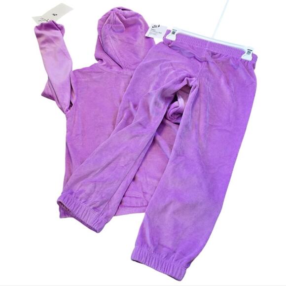 Nike 2pc Lilac Lavender Purple Velour Pants‎ and Hoodie Size 6 New! - Picture 6 of 11